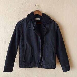 Madewell Sherpa Motorcycle Jean Jacket